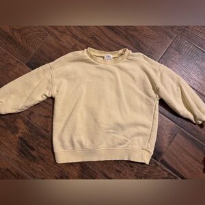 Zara Toddler Yellow Crewneck Sweatshirt Toddler 3T 4T Zara Kids